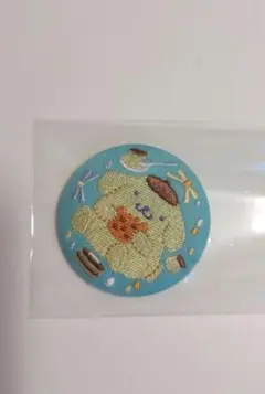 ポムポムプリン 刺繍缶バッジ