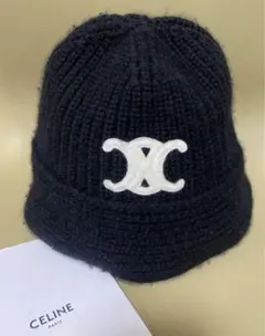 セリーヌ バケハ 黒 ウルトラブラック 帽子 ハット　試着のみ セリーヌ バケハ 黒 ウルトラブラック 帽子 ハット試着のみ