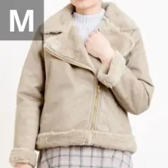 マジェスティック レゴン フェイクムートンライダース アイボリー M ふわふわ
