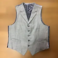 チェック柄(千鳥格子) スーツベスト 5ボタン
