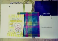 百貨店系ショップ袋 4点セット✨おまけエスターバニーおやつ付き