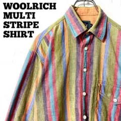 80s ウールリッチ マルチストライプシャツ ヴィンテージ 旧タグ 好配色 レア