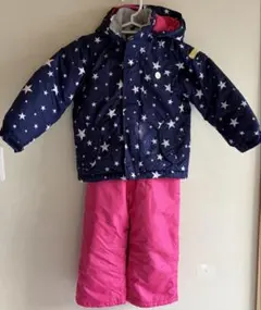 子ども用スキーウェア 星柄 ネイビー