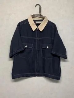 チャオパニック　半袖カバーオール　ブルー