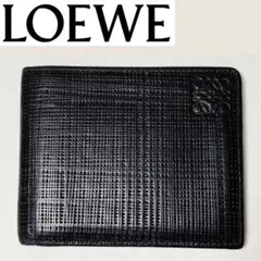LOEWE アナグラム ラウンドファスナー 長財布 ネイビー - メルカリ
