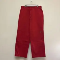 【週末セール】チノパン　Dickiesデッキーズ　赤色 ロゴ付き　サイズ34