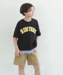新品未開封　coca レイヤード風半袖ロゴTシャツ 子供服 男の子 女の子