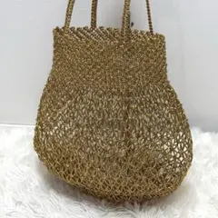 グリーンレーベルリラクシング ゴールド かごバッグ 肩掛け