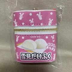 LOTTE 雪見だいふく スカーフ付チャームポーチ ピンク（うさぎ柄）