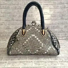 ビーズ装飾　ハンドバッグ　ゴージャス　パーティ　お出かけ☆エコメルカリ便