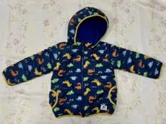 恐竜柄フリースジャケット（ネイビー）　ホットビスケッツ　100サイズ