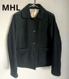 24aw MHL.ピーコート ブラック 新品未使用 2025年最新】MHL. カラー：ブラック系 ピーコート・ウールコート