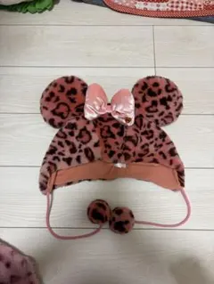 ディズニー ミニー ファンキャップ ヒョウ柄 ピンク