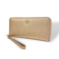 TORY BURCH トリーバーチ 長財布 ラウンドファスナー ピンクゴールド