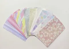 カラフル　ポチ袋　封筒　10枚　ダイカット　クラフトパンチ　No.95