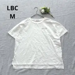 LBC【M】ロゴ刺繍半袖Tシャツ ワンポイント カジュアル 着回し◎ ストレッチ