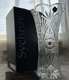 【新品未使用】ボヘミアグラス 花瓶 フラワーベース