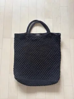 TheBagmati 手編み ブラックトートバッグのサムネイル