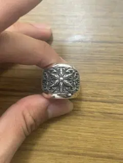 【silver925】指輪 リング 十字架 キーパーリング20号