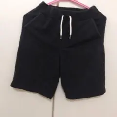 GU黒 ハーフパンツ ゴムウエスト
