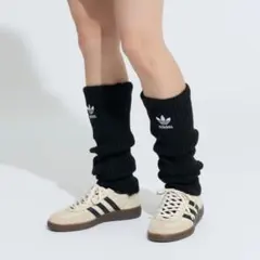 ほぼ新品 adidas レッグウォーマー　黒 ブラックのサムネイル