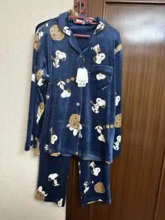 スヌーピー フリースパジャマ ネイビー