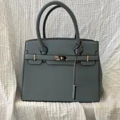 レザー ハンドバッグ　ブルー　ショルダーバッグ　レディース　バッグ