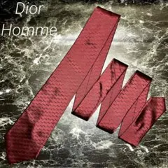 Dior Homme ディオールオムバーガンディ シルク ネクタイ トロッター