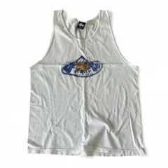 90's STUSSY オールドステューシー グラフィックタンクトップ 白