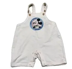 ノーブランド　ディズニー　ミッキーマウス　カバーオール　80サイズ　ホワイト