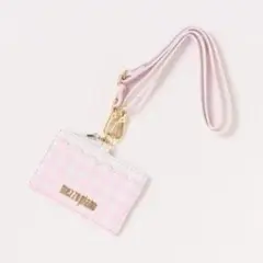 未使用　メゾピアノ　ストラップ付きIDケース　ピンク