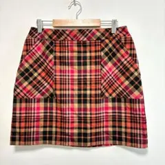 ネクストテーラリング　大きいサイズ　ミニスカート　チェック　赤　黒　ピンク　秋冬