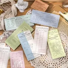 【300枚】紙モノ　コラージュ　素材紙　デコ素材　一份流年系列6種　おすそ分け