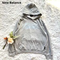 ニューバランス　プルオーバー パーカー グレー L ボストン ロゴ 綿100%