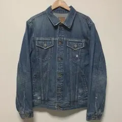 00sアバクロGジャンDenimユーズド加工Y2KスタイルL腕太め｜良品 