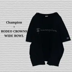 《Champion×RODEO CROWNS》コラボTシャツ ブラック