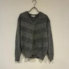 CHEMISE LACOSTE Vネック ニット グレー