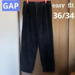 【GAP】　easy fit ブラック コーデュロイ　ワイドパンツ