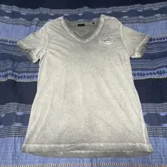 DIESEL グレー Vネック Tシャツ