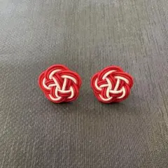 水引 梅結び 紅白 ピアス 成人式 初詣 お宮参り シンプル