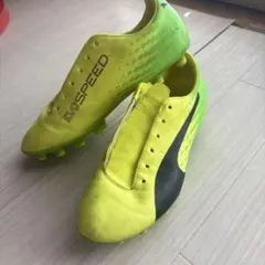 PUMA evoSPEED サッカースパイク　イエロー/ブラック　25.5