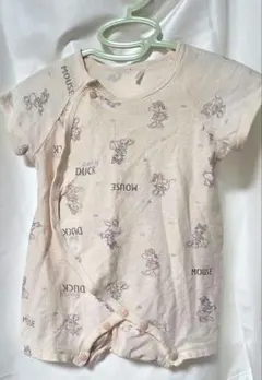 【新生児服】Disney baby ロンパース ベージュ 薄いピンク