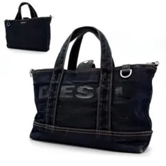 ★良品★DIESEL デニム ミニトート ハンドバッグ リバーシブル 男女兼用