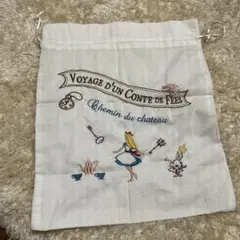 不思議の国のアリス 巾着袋 ポーチ 刺繍
