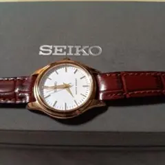 SEIKO レディース腕時計 クォーツ ブラウンレザーのサムネイル