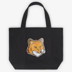 MAISON KITSUNÉ TOTE BAG FOX HEAD ブラック 厚手のサムネイル