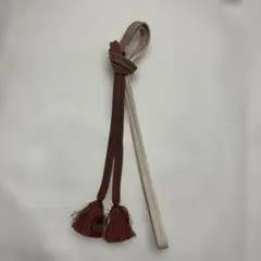 帯締め　平組　茶色系　グラデーション　正絹