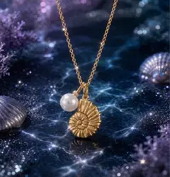 【新品】✨アースラ風✨ネックレス ゴールド パール 大人可愛い