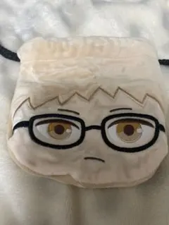 月島蛍 ハイキュー ふわふわフェイス巾着