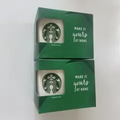 【新品】韓国　Starbucks ロゴ入りマグカップ　ボーンチャイナ 2個セット